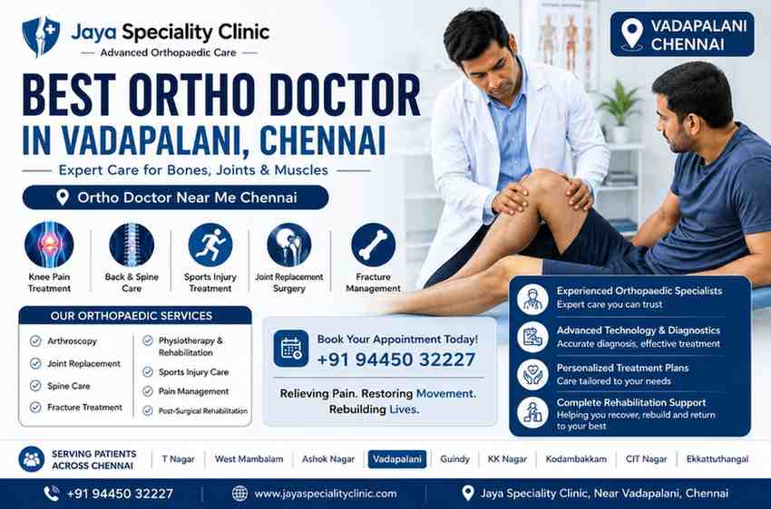 Who Is the Best Ortho Doctor in Vadapalani Chennai for Knee Pain, Sports Injuries & Joint Care?