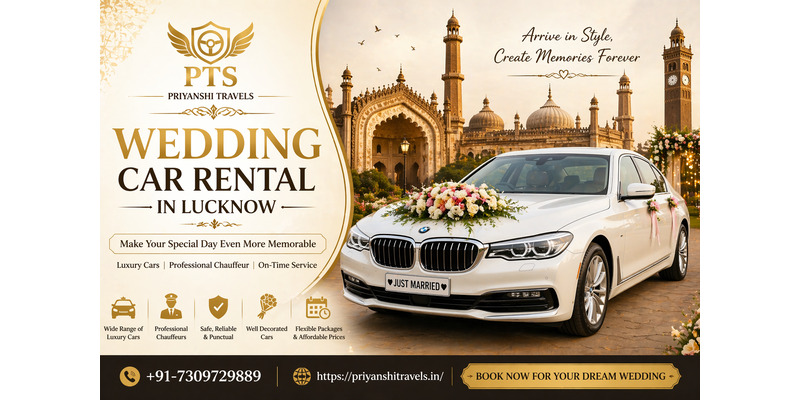 Wedding Car Rental in Lucknow for Grand Groom Arrival