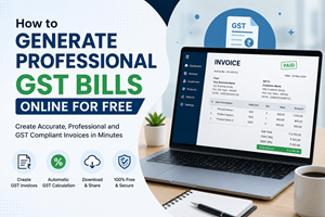 How to Generate Professional GST Bills Online for Free