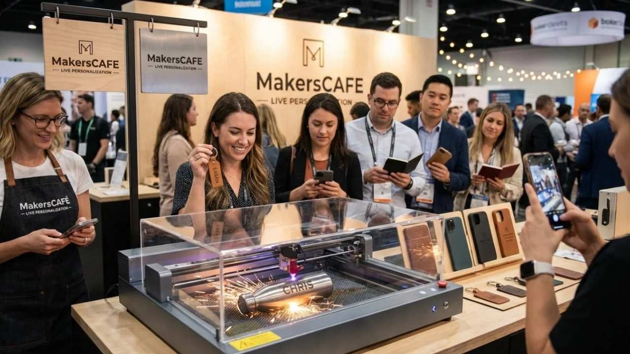 How MakersCAFE Uses Product Engraving at Events to Create Interactive Brand Experiences