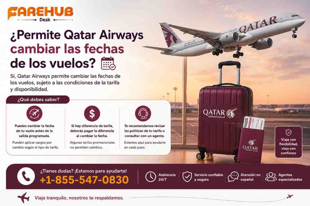 ¿Permite Qatar Airways cambiar las fechas de los vuelos?