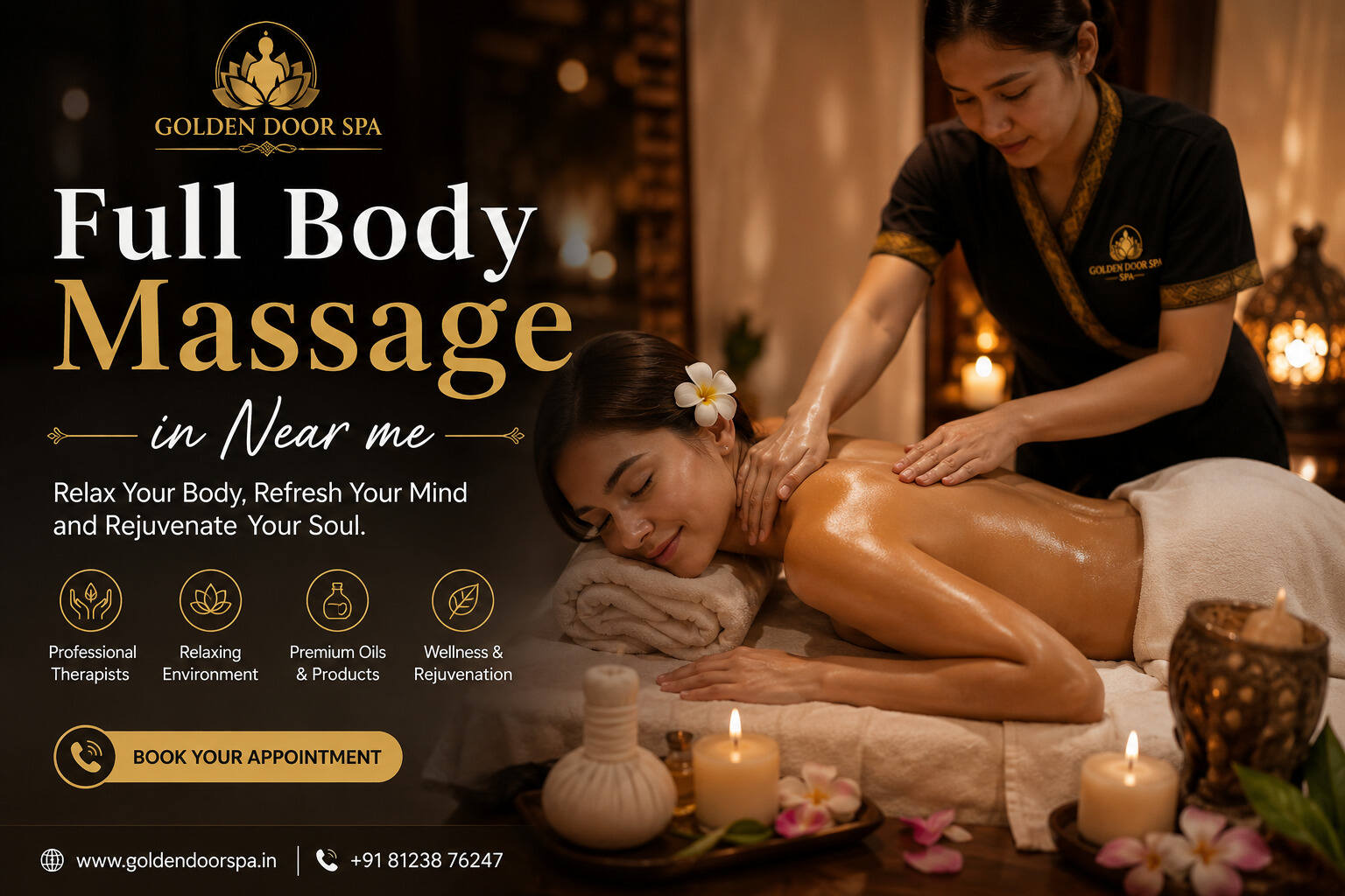 Full Body Massage Near Me – Experience Relaxation and Wellness at Golden Door Spa