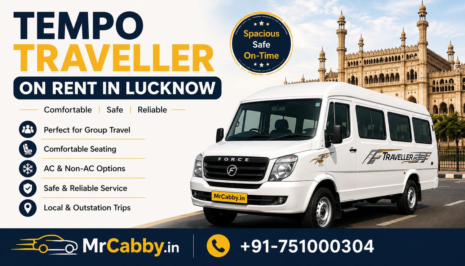 Best Tempo Traveller on Rent in Lucknow for Local and Outstation Trips