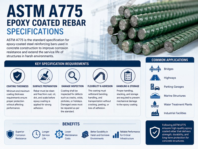 Understanding ASTM A775 Epoxy Coated Rebar Specifications for Durable Construction