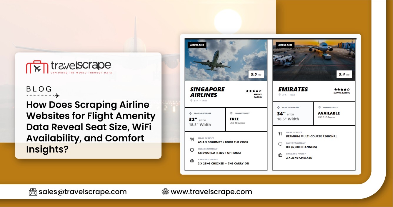 Scraping Airline Websites for Flight Amenity Data Reveal Seat Size