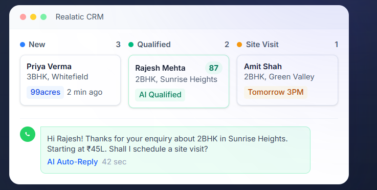 CRM for Real Estate Agents in Delhi: A Better Solution for Managing Leads, Follow-Ups, and Sales