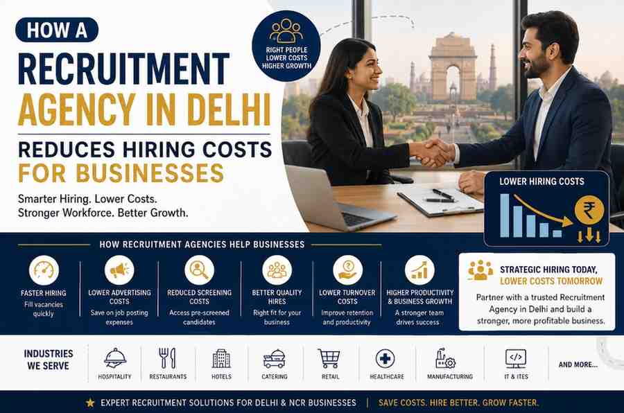 How a Recruitment Agency in Delhi Helps Businesses Reduce Hiring Costs and Improve Hiring Quality