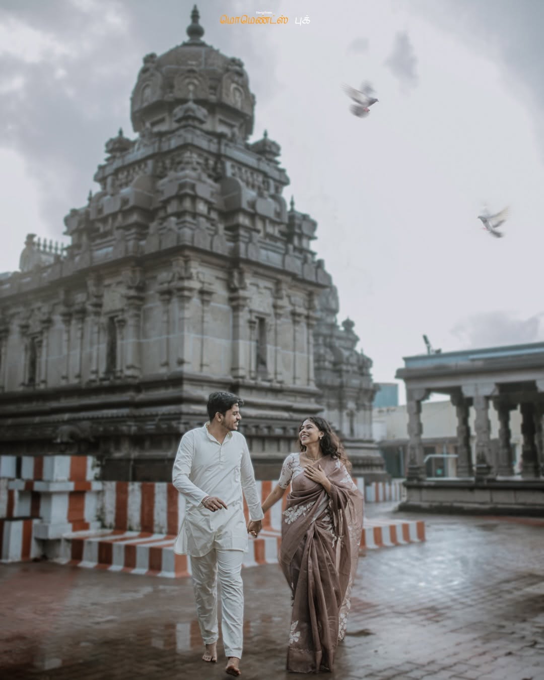 Traditional Temple Photoshoot | Candid Wedding Photoshoot in Chennai by Moments Book Photography