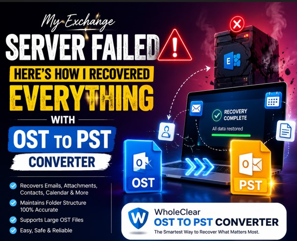 My Exchange Server Failed — Here’s How I Recovered Everything with OST to PST Converter