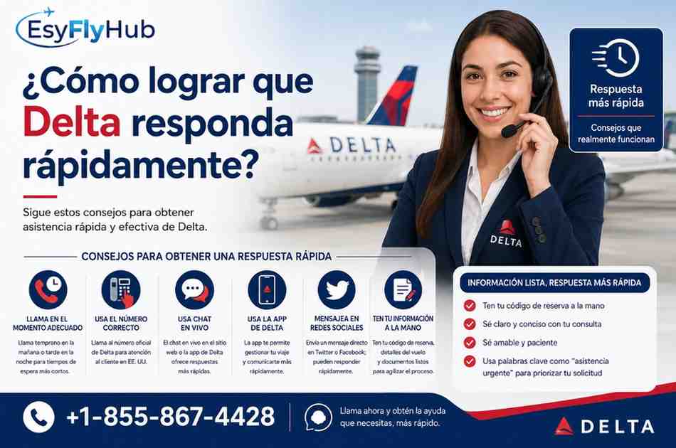 ¿Cómo lograr que Delta responda rápidamente?