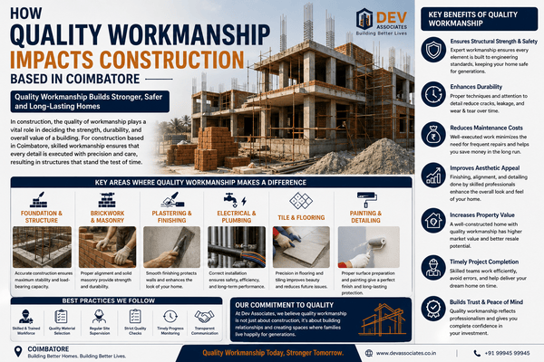 How Quality Workmanship Impacts Construction Based in Coimbatore