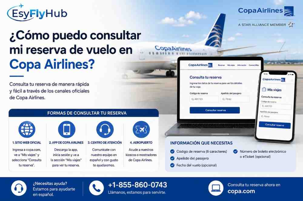 ¿Cómo puedo consultar mi reserva de vuelo en Copa Airlines?
