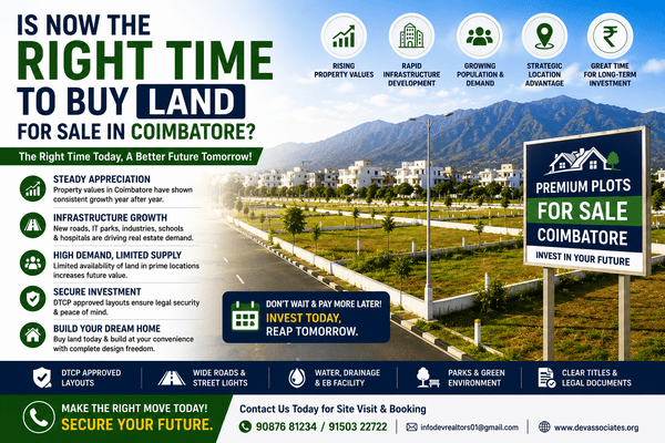 Is Now the Right Time to Buy Land for Sale in Coimbatore?