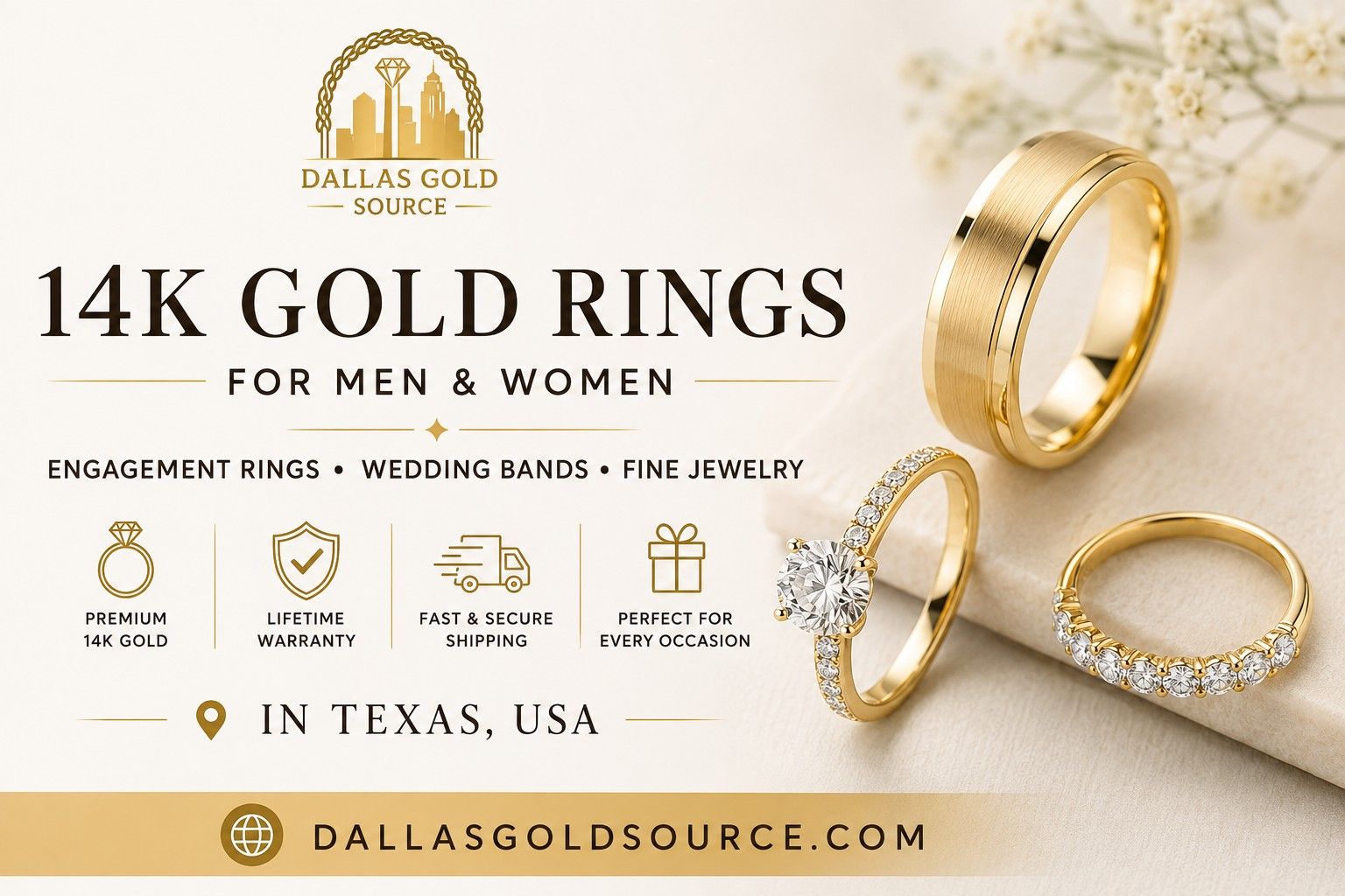 Shop 14k Gold Rings for Men & Women in Texas, USA | Engagement Wedding Ring – dallasgoldsource