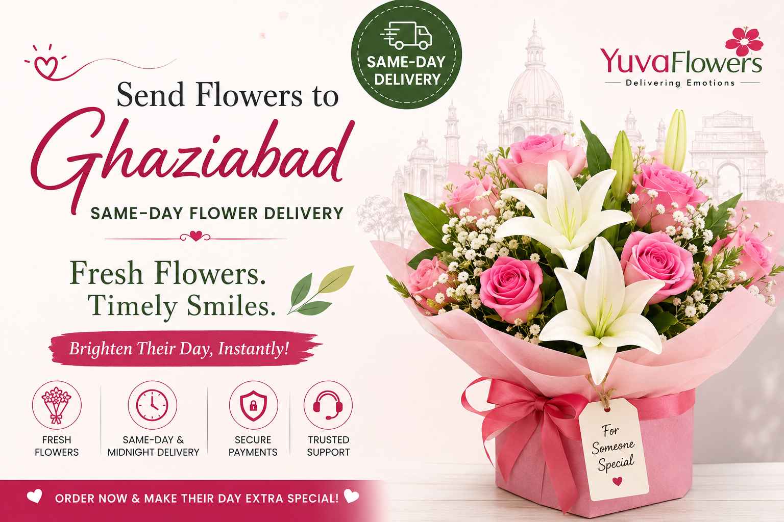 Best Flower Shop in Ghaziabad for Fresh Bouquets and Gifts