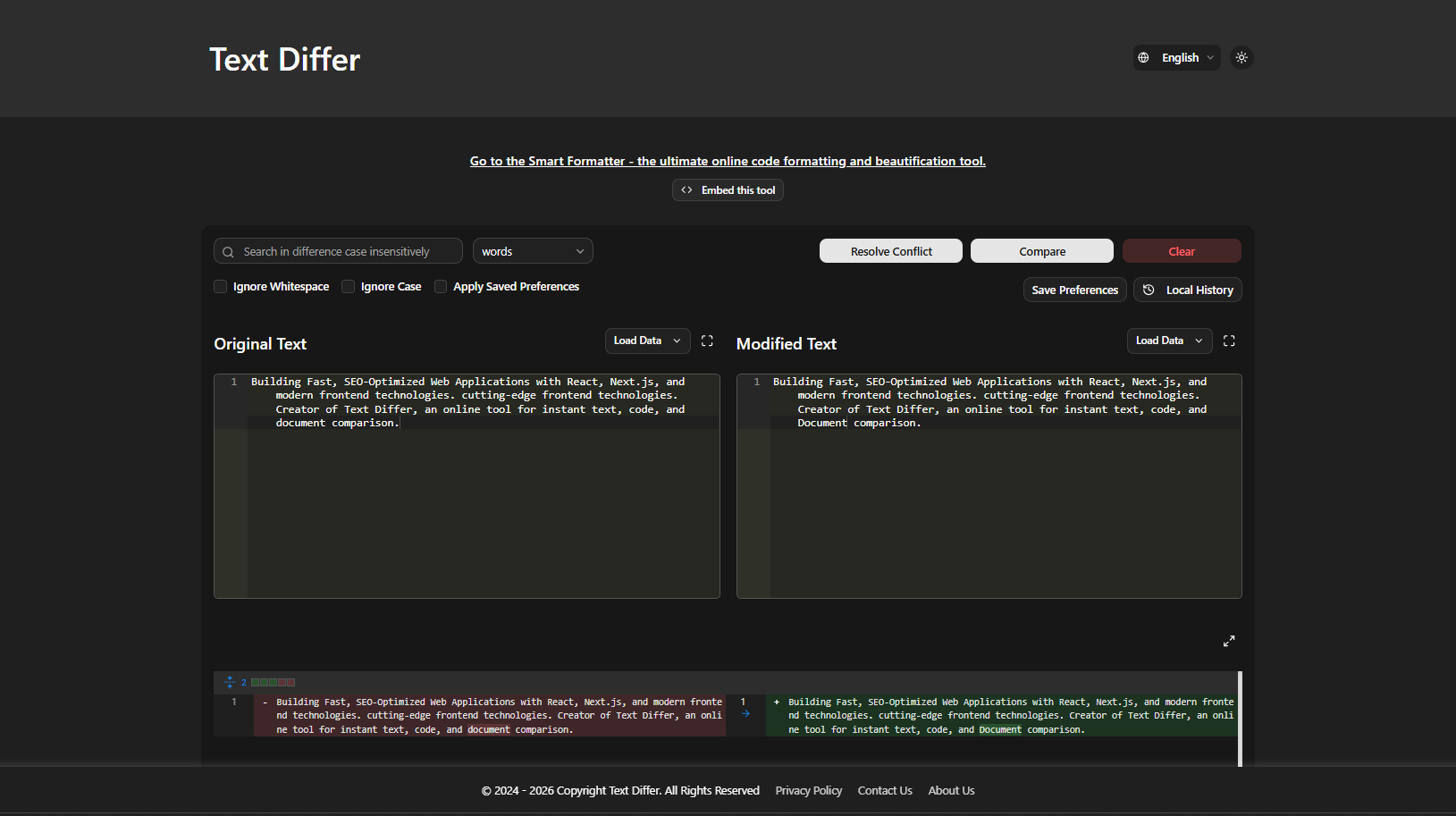 Text Differ: The Complete Online Tool for Fast and Accurate Text Comparison