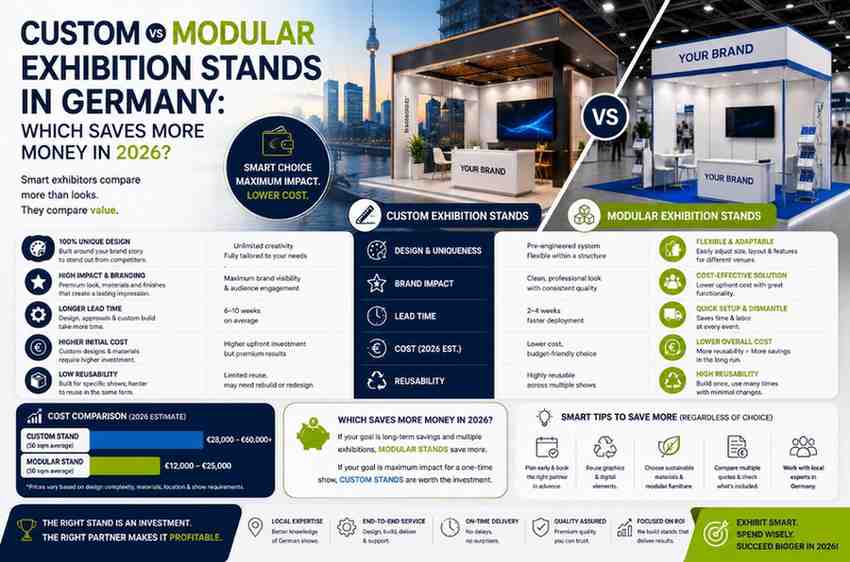 Custom vs Modular Exhibition Stands in Germany: Which Saves More Money in 2026?