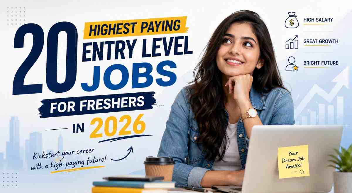 20 Highest Paying Entry Level Jobs for Freshers in 2026
