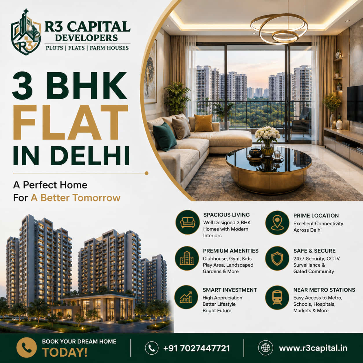 3 BHK FLAT IN DELHI.