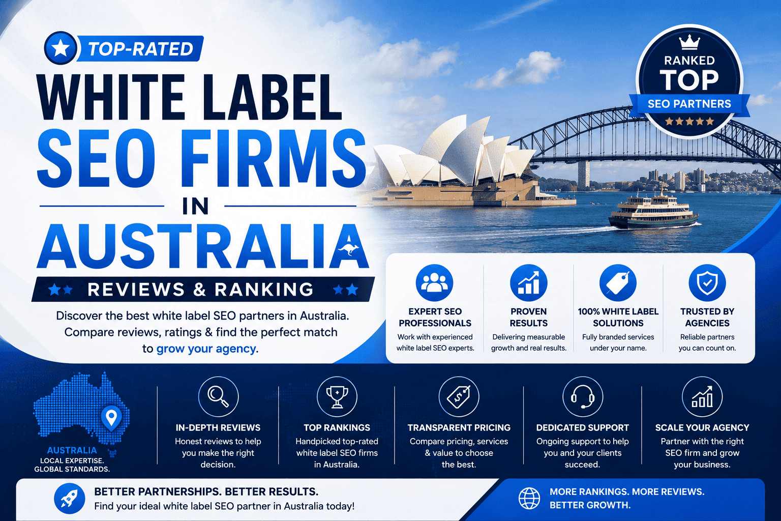 Top-Rated White Label SEO Firms in Australia: Reviews & Ranking