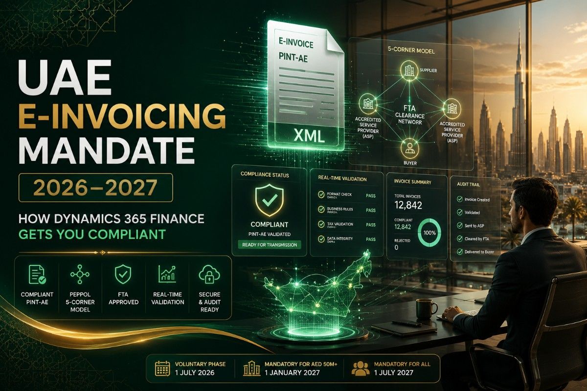 UAE E-Invoicing Mandate 2026–2027: How Dynamics 365 Finance Gets You Compliant