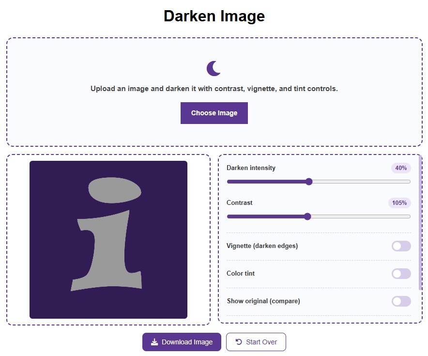 Darken Image Online – Free Image Brightness Reducer