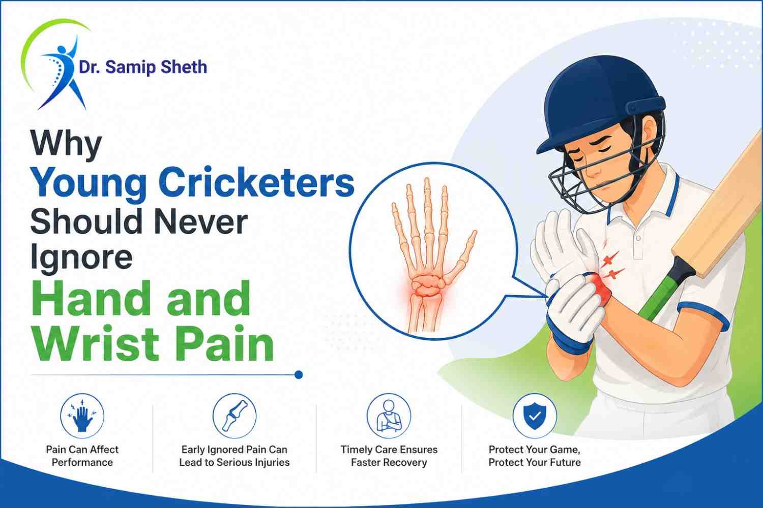Why Young Cricketers Should Never Ignore Hand and Wrist Pain