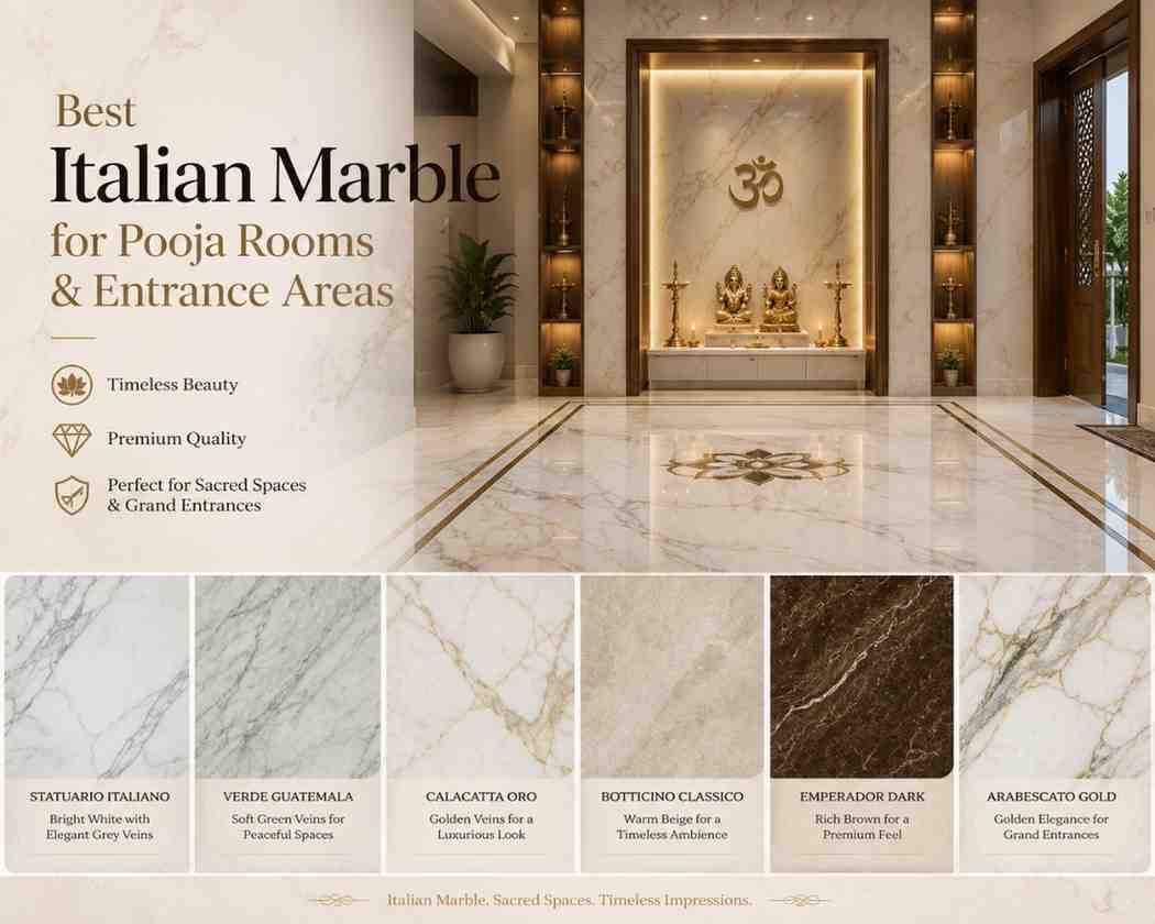 Best Italian Marble for Pooja Rooms and Entrance Areas