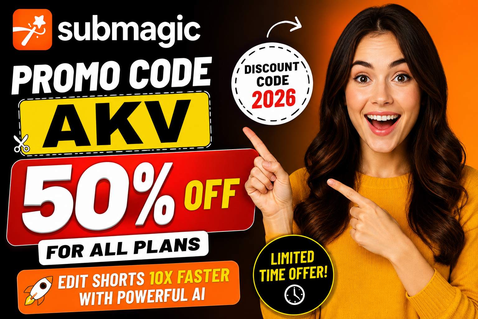 Submagic Discount Code AKV – Get 50% OFF & Create Viral Short Videos with AI