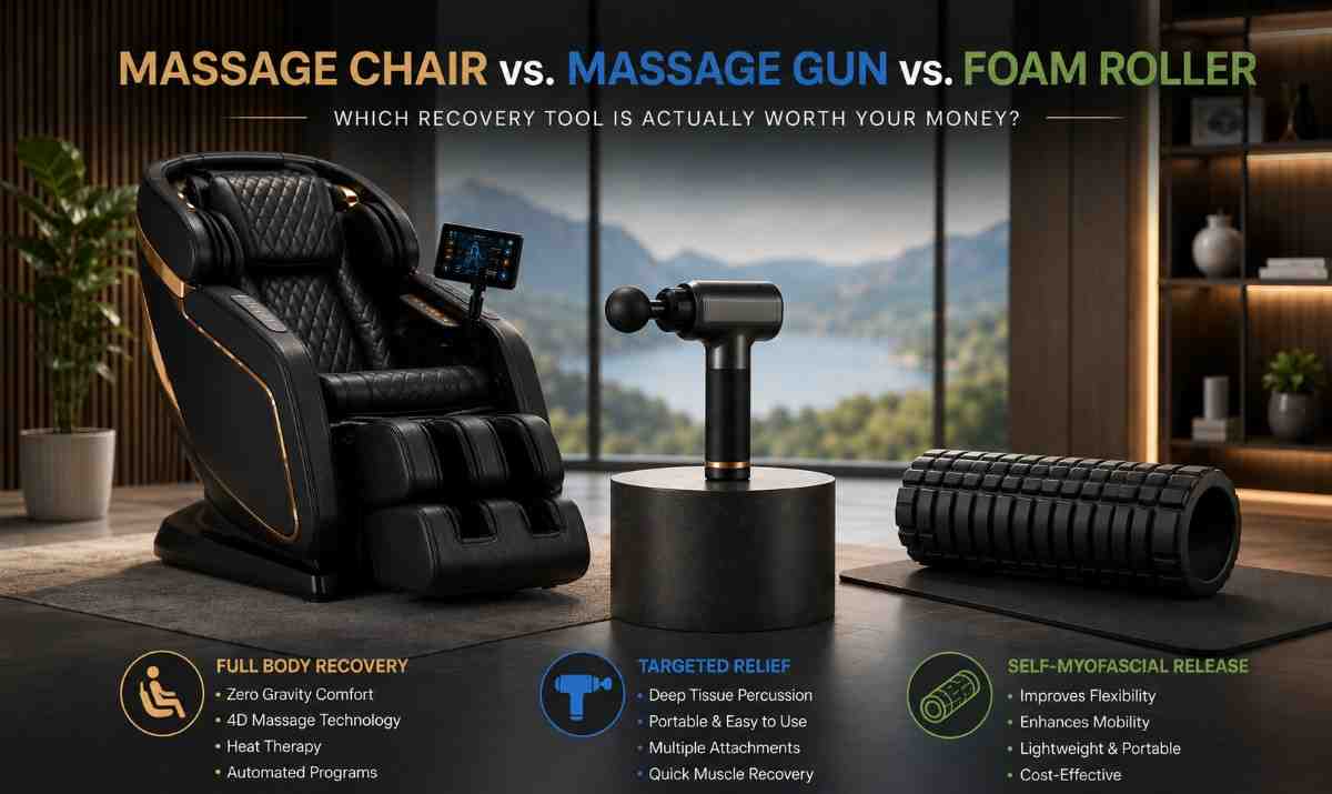 Massage Chair, Massage Gun, or Foam Roller: Which Recovery Tool Actually Fits Your Needs?