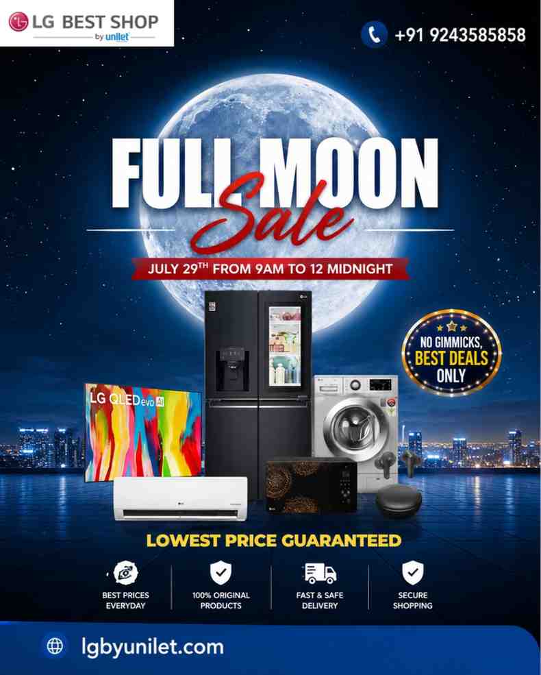 Full Moon Sale at LG By Unilet – Exclusive LG Electronics & Home Appliance Offers