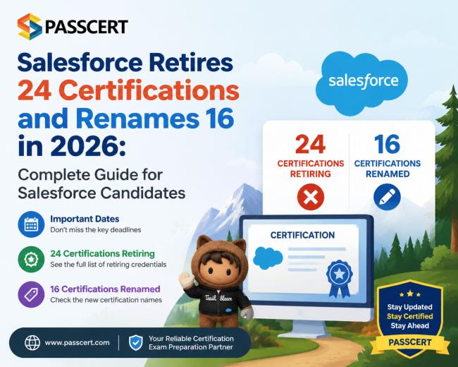 Salesforce Retires 24 Certifications and Renames 16 in 2026: Complete Guide for Salesforce Candidates
