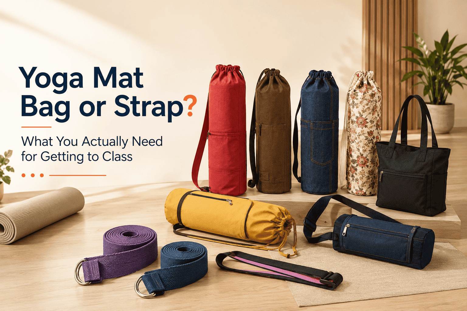 Yoga Mat Bag or Strap? What You Actually Need for Getting to Class