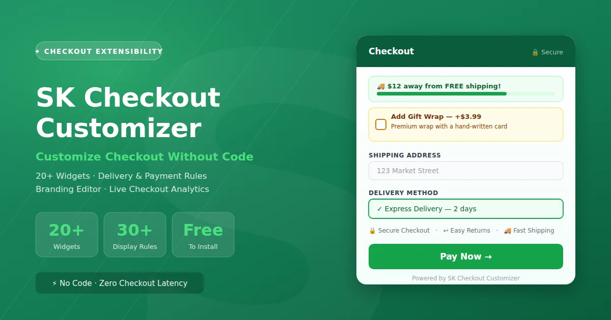 SK Checkout Customizer: The Best Shopify Checkout Customization App in 2025