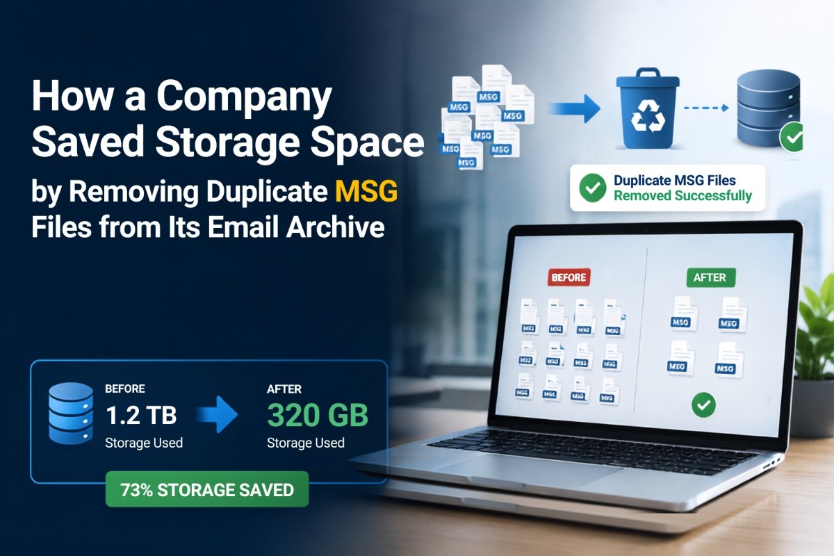 How a Company Saved Storage Space by Removing Duplicate MSG Files from Its Email Archive