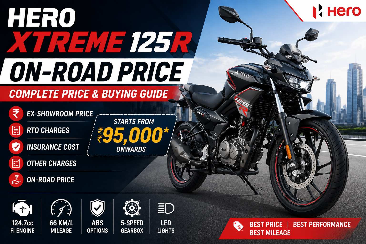 Hero Xtreme 125R On-Road Price: Complete Price & Buying Guide