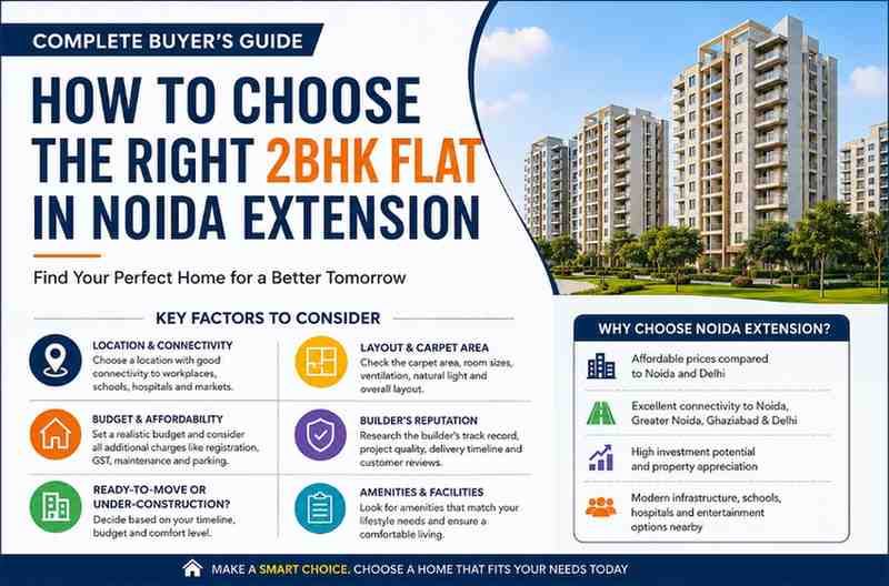 How to Choose the Right 2BHK Flat in Noida Extension: A Complete Buyer’s Guide