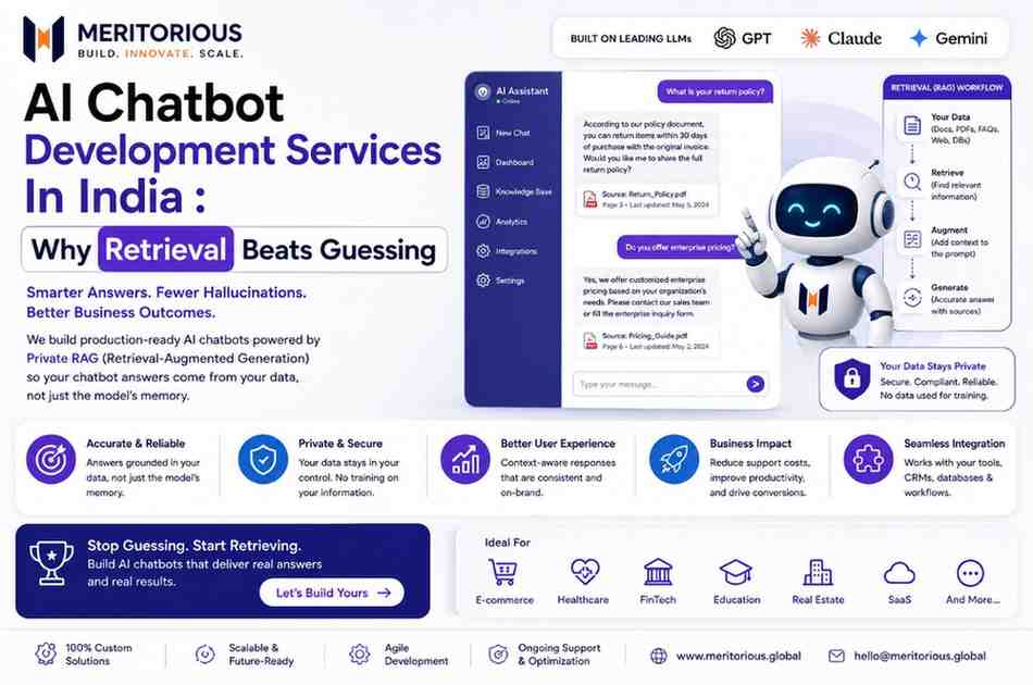 AI Chatbot Development Services In India : Why Retrieval Beats Guessing