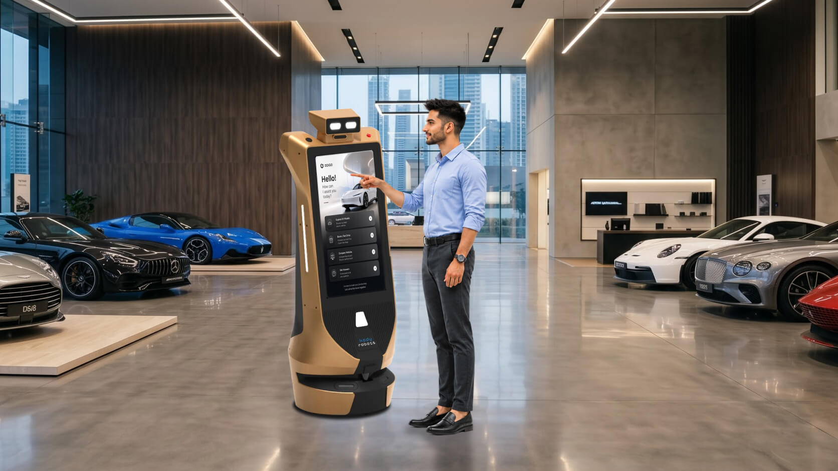 Robot Assistant for Luxury Car Showroom: Mapping the Buyer Journey to a Test Drive