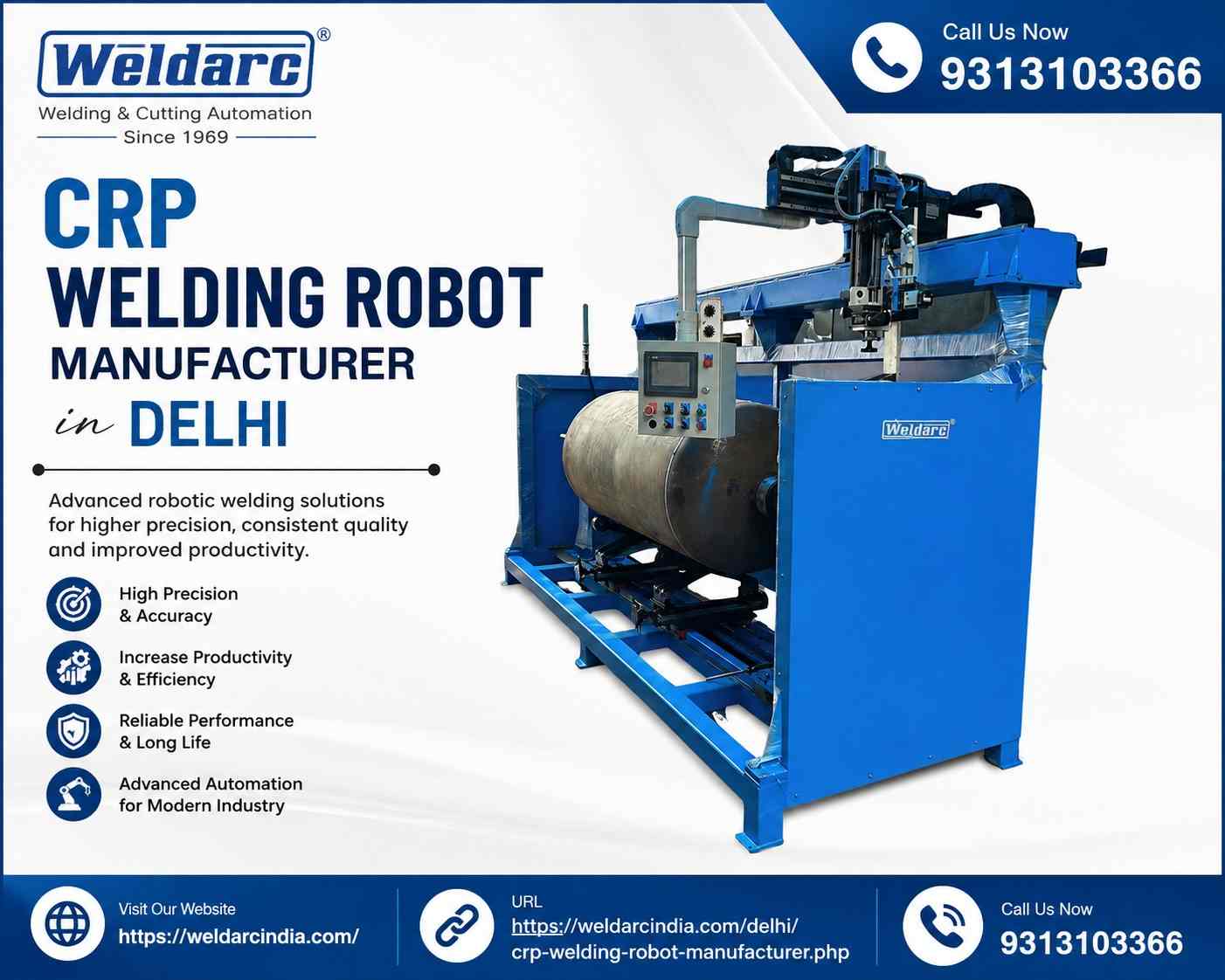 CRP Welding Robot Machine manufacturer in Delhi | weldarc India