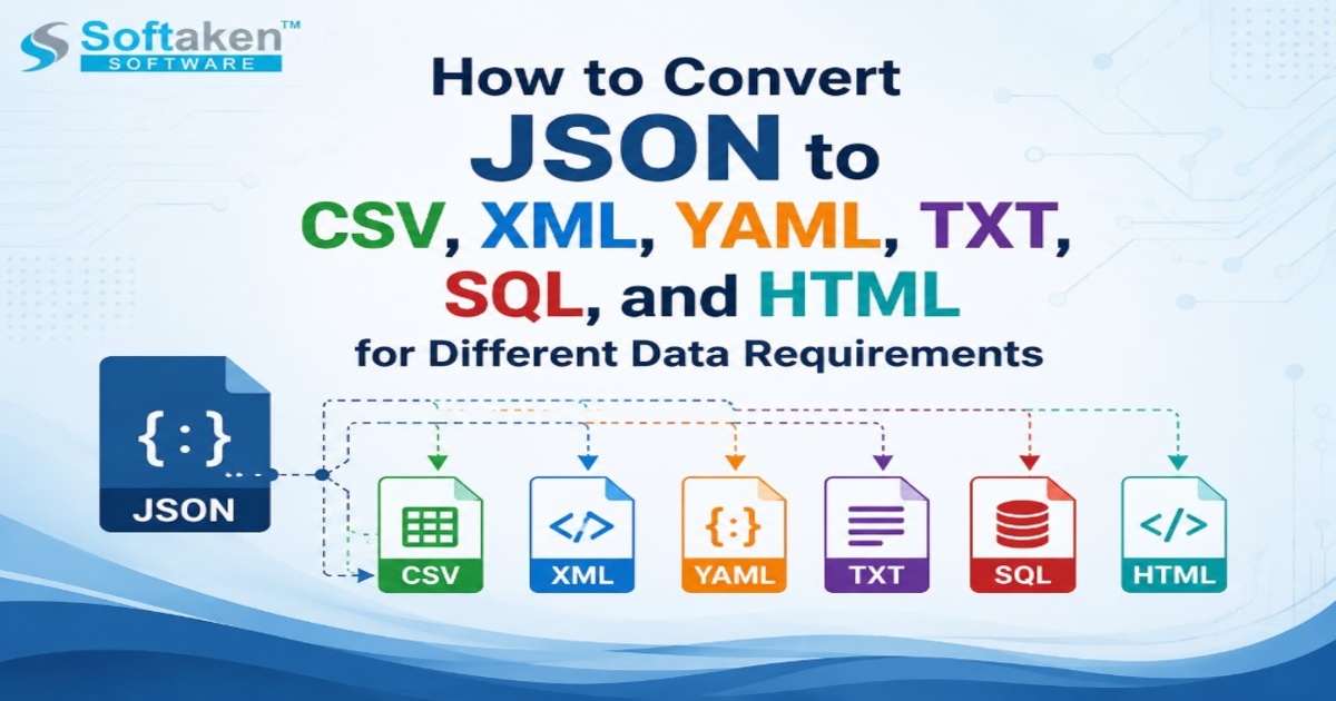 How to Convert JSON to CSV, XML, YAML, TXT, SQL, and HTML for Different Data Requirements