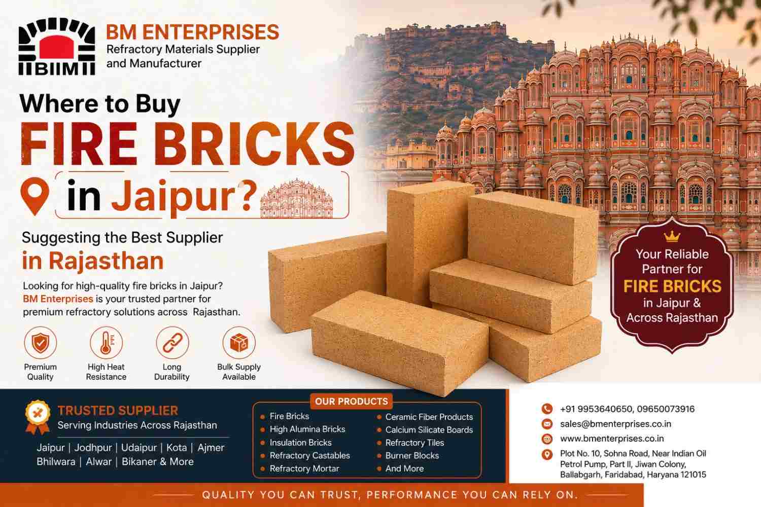 Where to Buy Fire Bricks in Jaipur? Suggesting the Best Supplier in Rajasthan