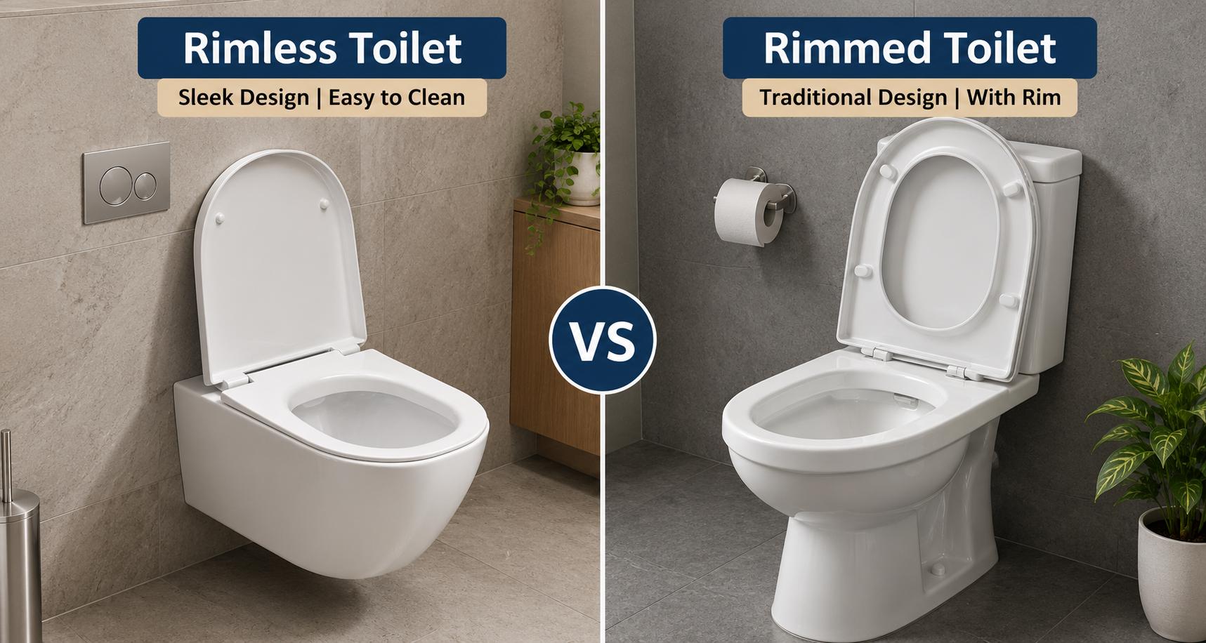 Rimless vs. Rimmed Western Toilets: Which is Better 