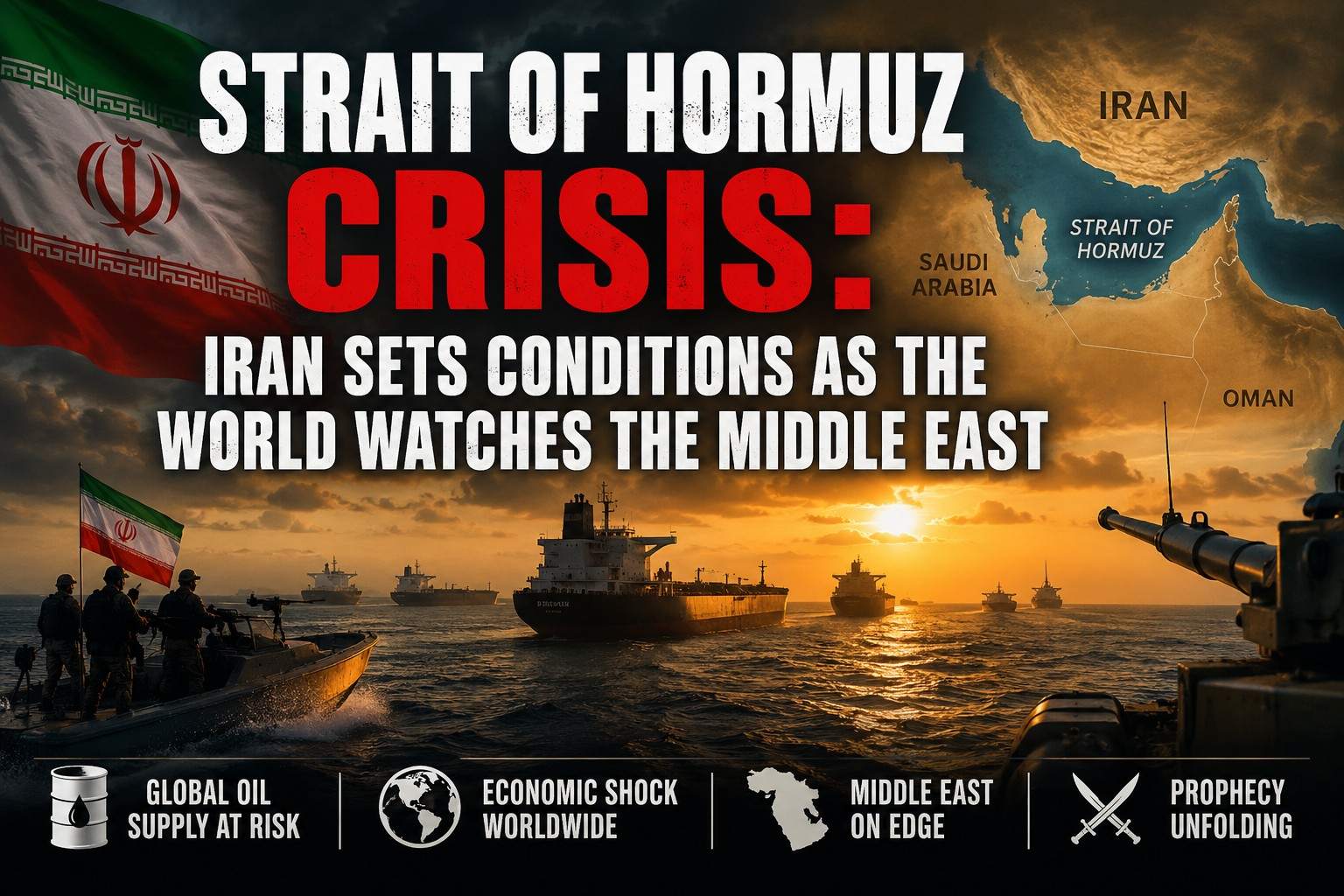 STRAIT OF HORMUZ CRISIS: IRAN SETS CONDITIONS AS THE WORLD WATCHES THE MIDDLE EAST
