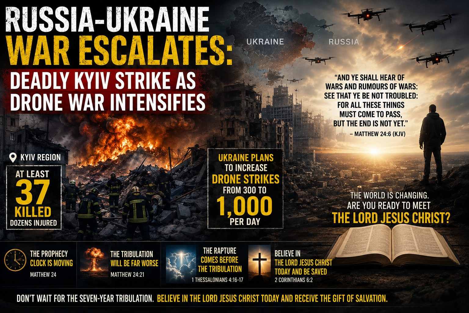 RUSSIA-UKRAINE WAR ESCALATES: DEADLY KYIV STRIKE AS DRONE WAR INTENSIFIES