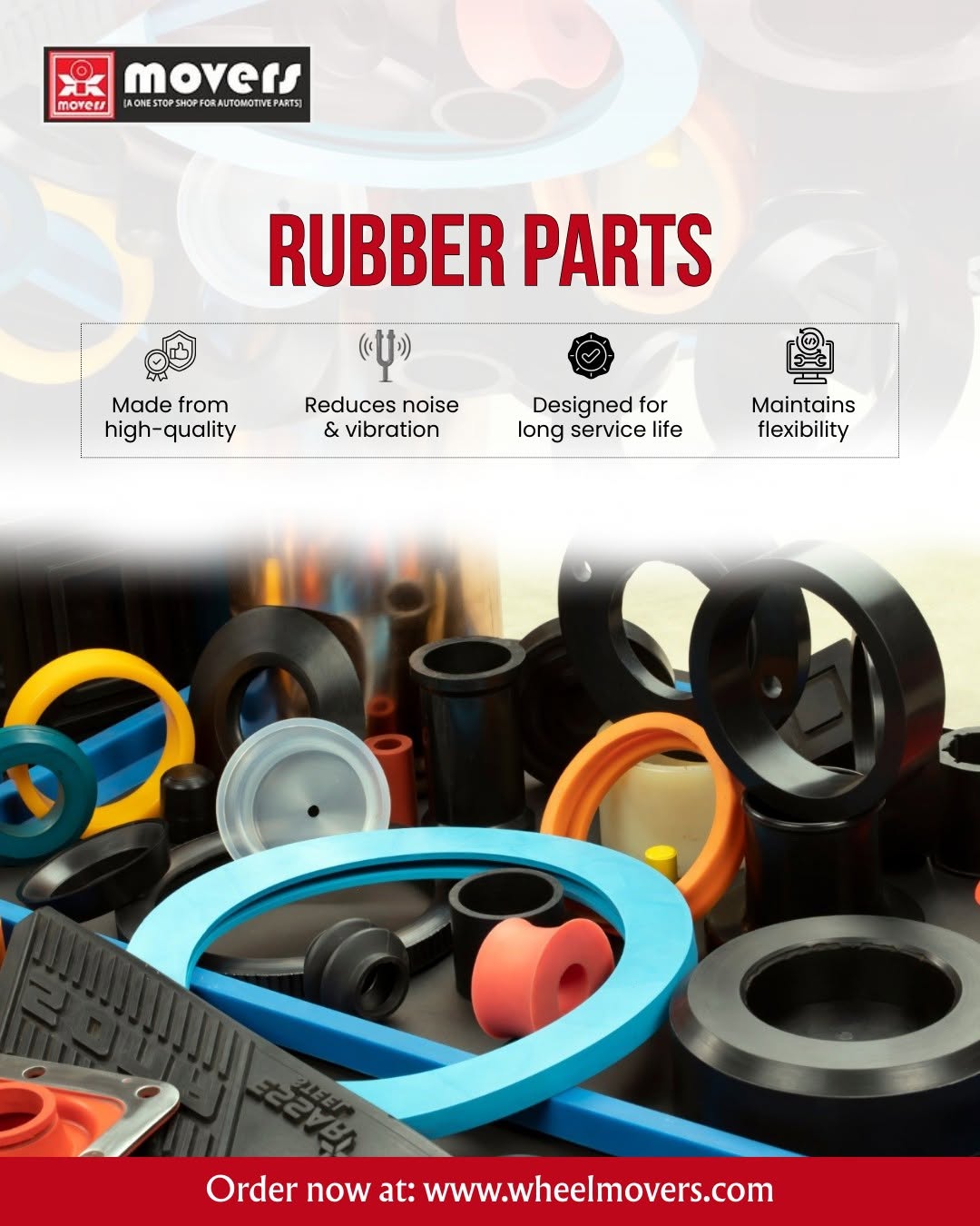 Where to Order Wheel Movers Rubber Parts Online in New Delhi?