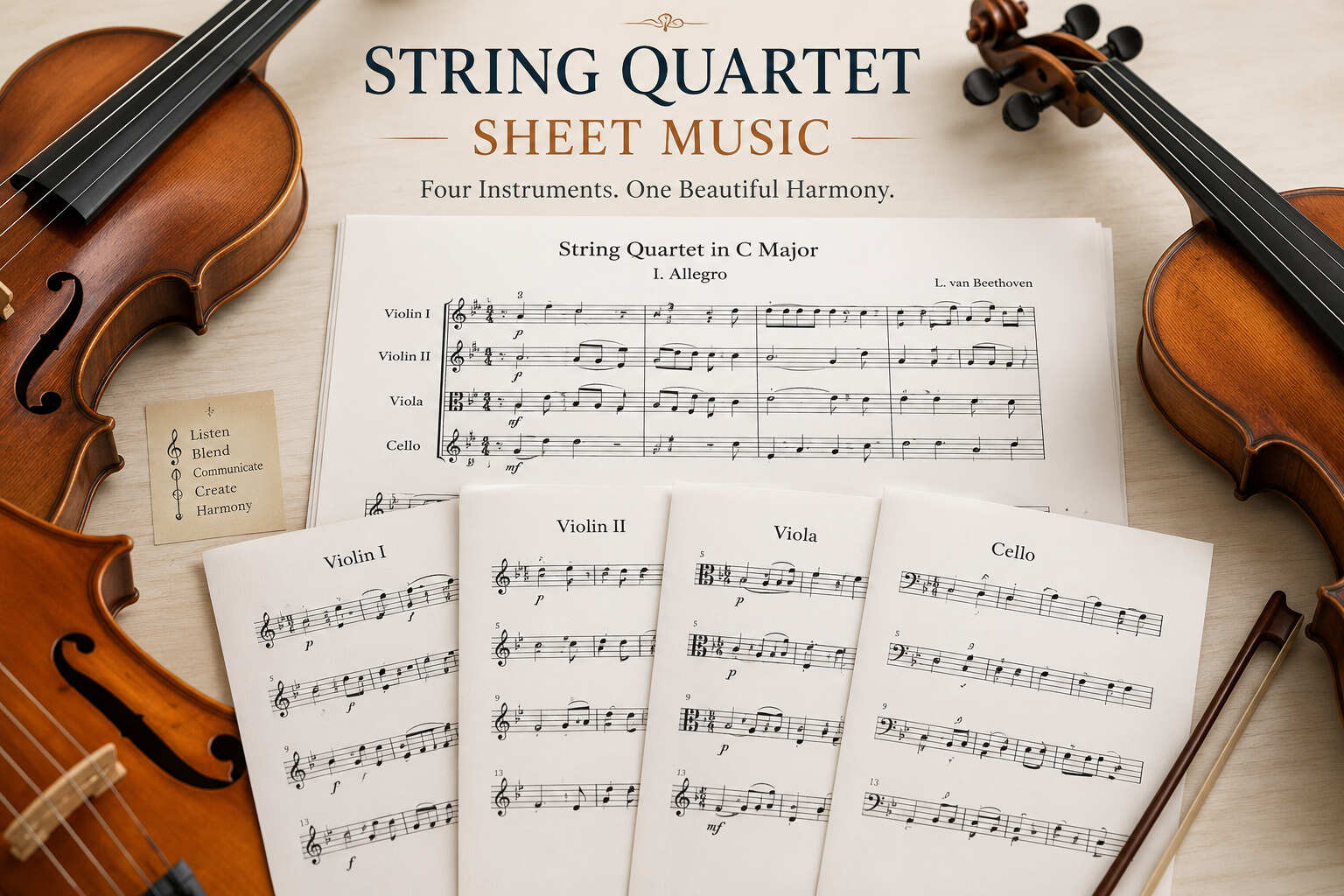 What Is String Quartet Sheet Music? A Simple Beginner’s Guide