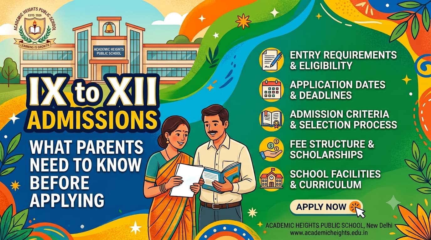 IX to XII Admissions: What Parents Need to Know Before Applying