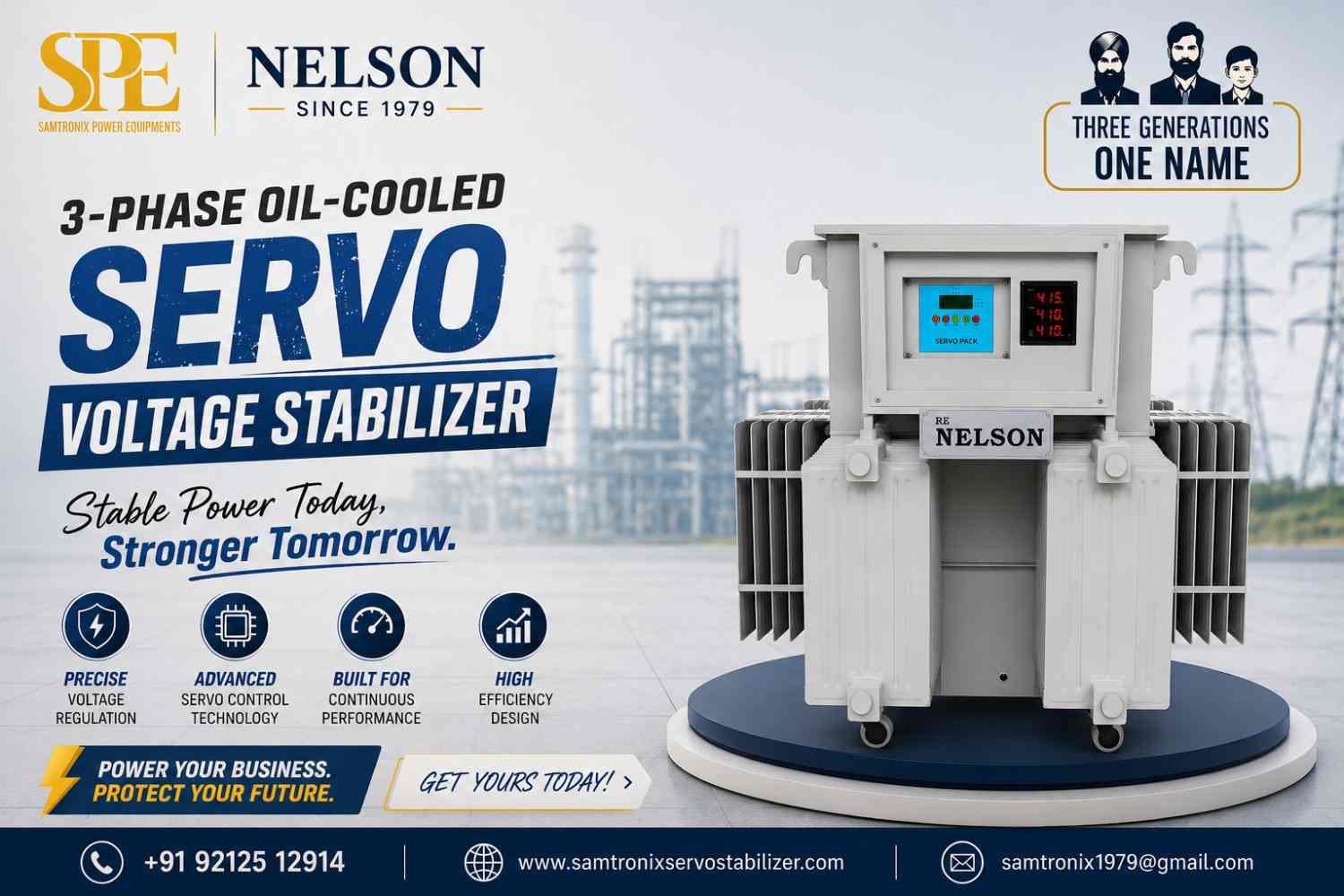3 Phase Oil Cooled Servo Voltage Stabilizer: Protecting Productivity, Machinery and Business ROI