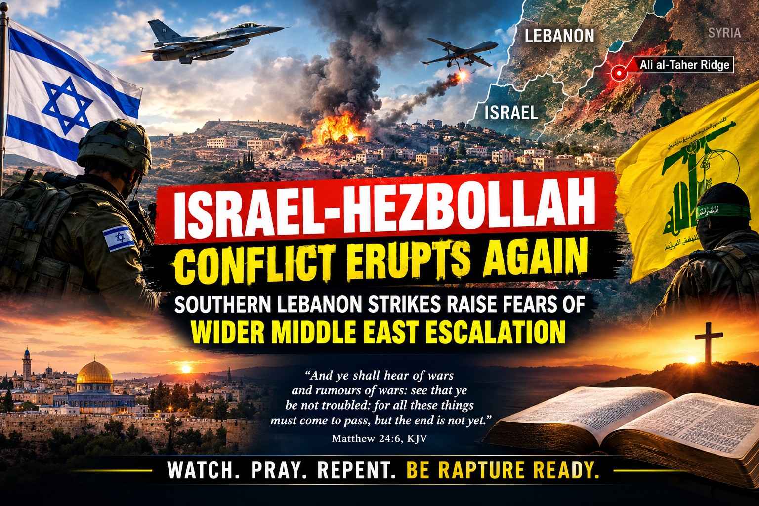 ISRAEL-HEZBOLLAH CONFLICT ERUPTS AGAIN: SOUTHERN LEBANON STRIKES RAISE FEARS OF WIDER MIDDLE EAST ESCALATION